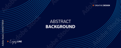 Abstract background with blue lines on dark blue