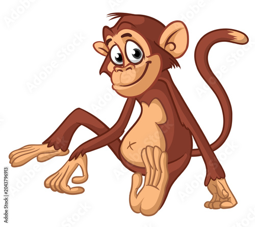 Photography Cartoon funny monkey chimpanzee sitting