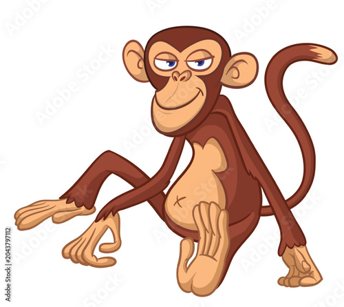 Photography Cartoon funny monkey chimpanzee sitting