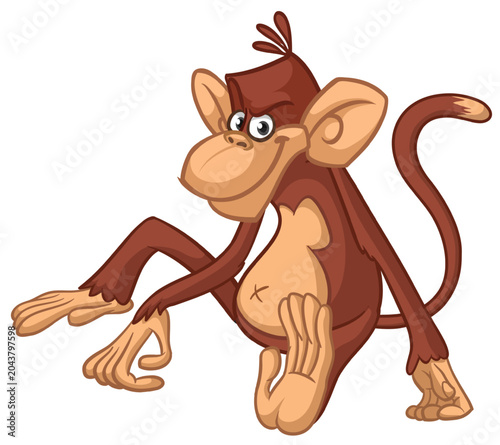 Photography Cartoon funny monkey chimpanzee sitting
