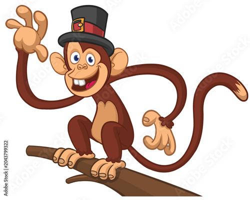 Photography Cartoon funny monkey chimpanzee with cute face expression