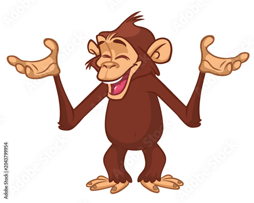 Photography Cartoon funny brown monkey standing