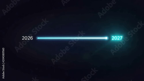 Progress Bar Showing Connection Between Upcoming Years 2026 and 2027