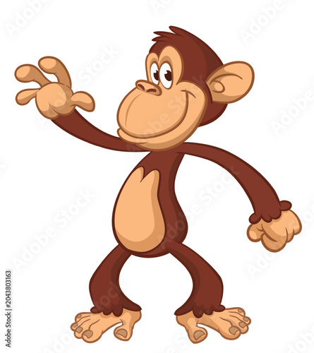 Photography Cartoon funny monkey chimpanzee with cute face expression