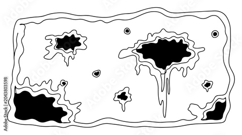 Foto Mold and mildew spots on wall illustration, abstract decay or fungal growth patt