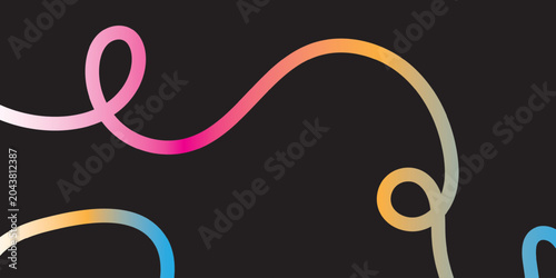 Vibrant colorful gradient swirls on design element fathers day