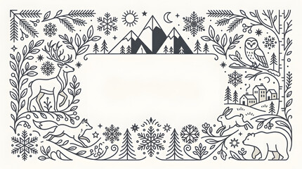 Vintage floral frame and ornate vector border design with antique victorian ornament illustration elements