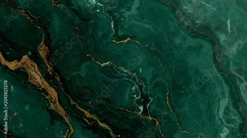 Abstract emerald green and gold liquid marble background – premium elegant stone texture for modern brand identity, luxury product packaging, creative advertising design, and digital social media