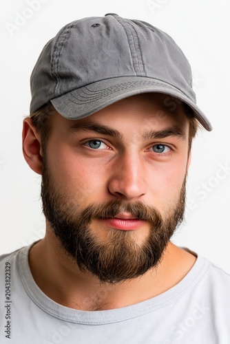  Portrait of a confident adult man on a white background.