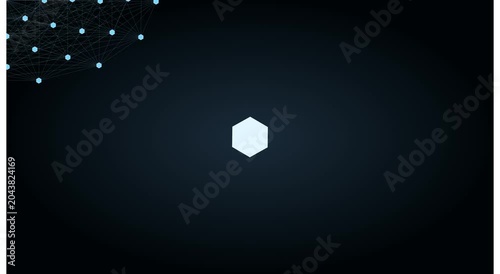 Abstract hexagon and digital network connection animation
