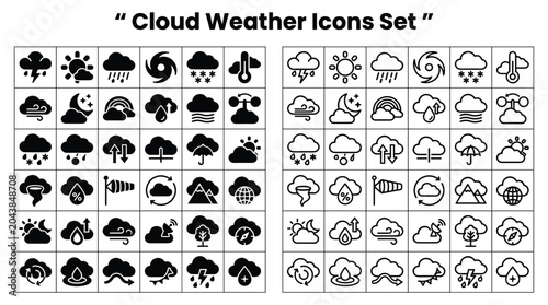 Foto Cloud Weather Icons Set for Designers and Developers Worldwide