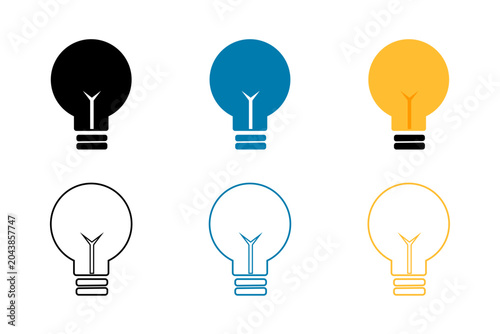 Foto Light bulb icon vector asset for creative thinking, breakthrough ideas, business