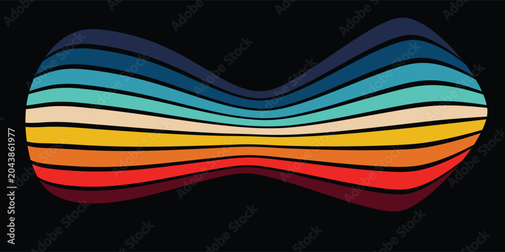 Fototapeta premium Design background design in futuristic retro style with colorful lines abstract simpleModern background design in futuristic retro style with colorful lines abstract simple modern.eps10