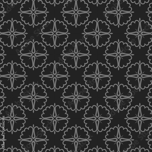 Gray and black ornamental pattern design