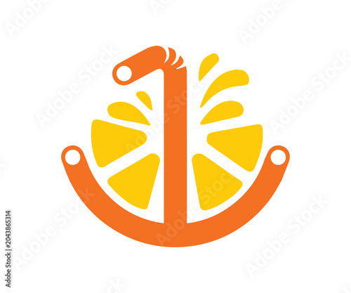 orange juice creative vector