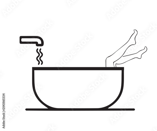 women in bath vector