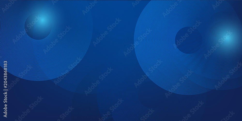 Fototapeta premium Abstract Modern circle Technology Background with Glowing Blue Curved Lines