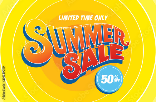summer sale banner design vector illustration
