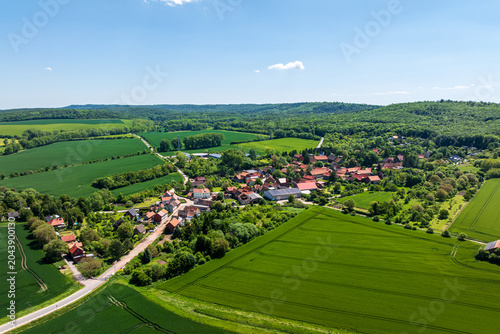 Bild auf Leinwand Gemeinde Huy Neinstedt in the Harz region and the Huywald forrest, Saxony Anhalt