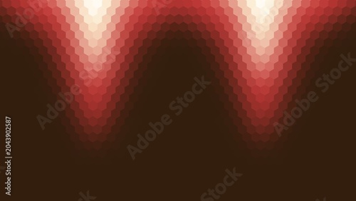 Photos background design with color dark brown, red, and white gradient hexagon pattern surface