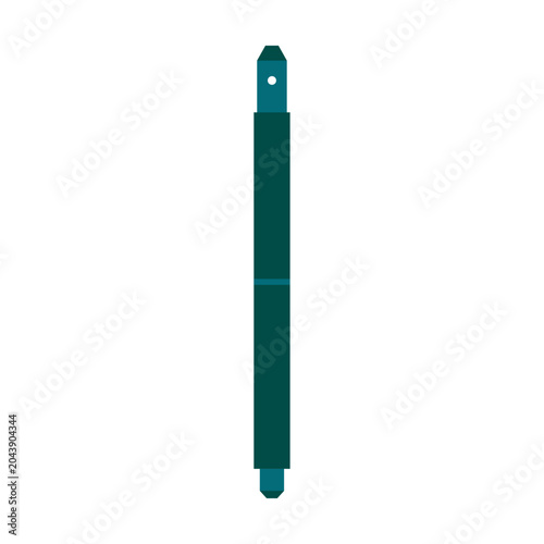 Flat Illustration of Split Spoon Soil Sampler