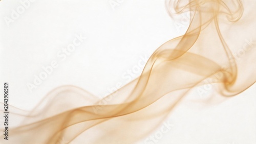 Abstract swirling smoke on white background