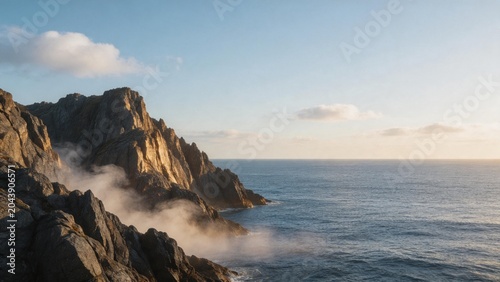 Coastal cliffs by the sea