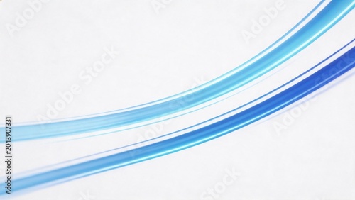 Abstract blue curved lines on white background