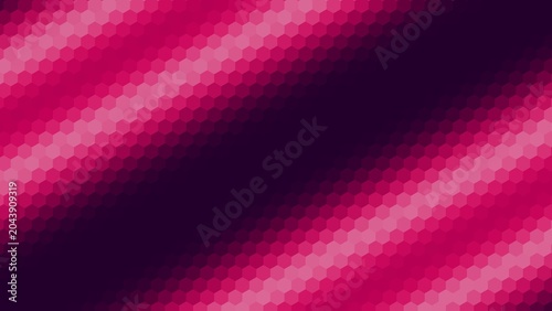 Obraz na plátně background design with pink and dark gradient hexagon pattern surface
