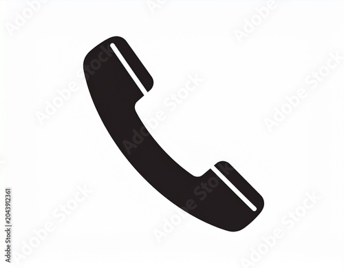 Telefon Icon schwarz als Zeichen für Hotline oder Kontakt
