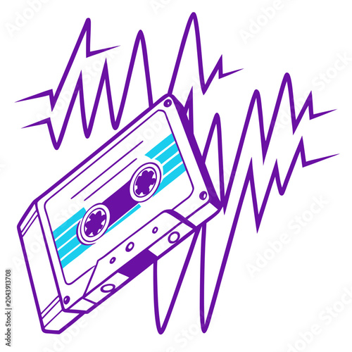 Electric Soundwave Sticker