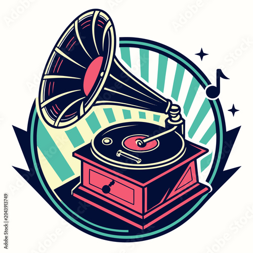 Futuristic Turntable Badge 1