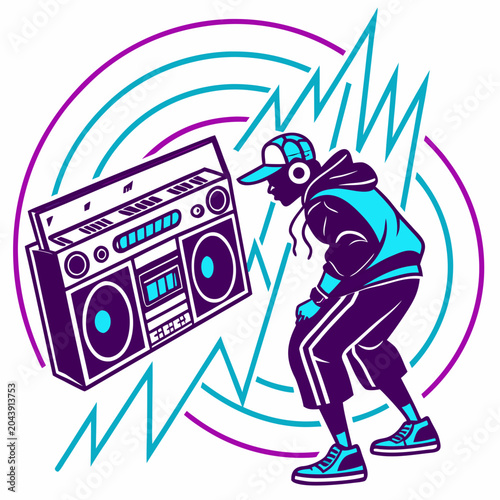 Neon Bass Drop Logo 1