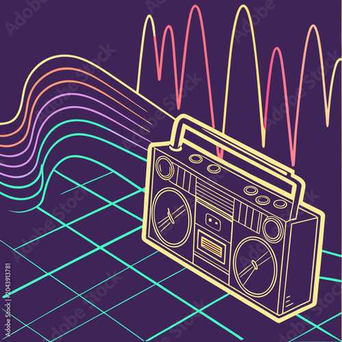 Neon Pulse Futuristic Poster 1