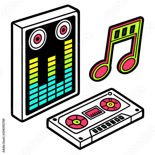 Neon Spectrum Sticker Pack