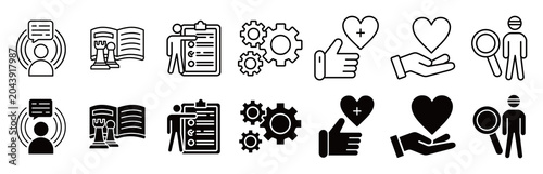 Foto Problem solving icon set