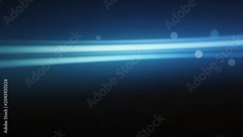 Abstract blue light streaks and bokeh