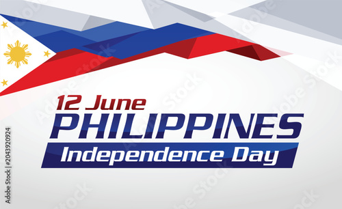 Happy Philippines independence Day celebration background Russian flag vector. 12th June happy Russia day vector