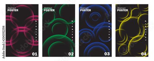 collections of colorful abstract gradient spheres poster background template for creative modern designs ideal for social media poster, banner flyer and print design	
