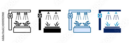 Bild auf Leinwand Irrigation System Icon Set Multiple Style Collection