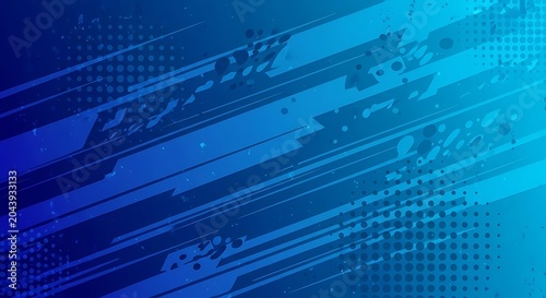 Dynamic Blue Abstract Geometric Pattern Spreading Across Digital Background