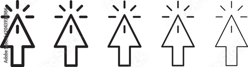 Photos Computer mouse pointer icons and electronic input device layouts, containing pre