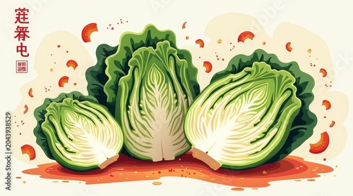 Bright graphic illustrations of Sichuan-style marinades from China