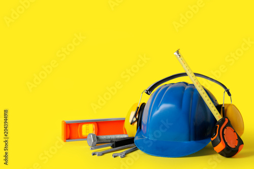 Hardhat with construction t...
