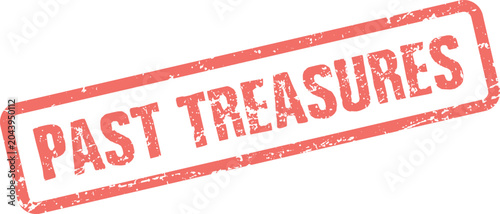 Canvas Print Past Treasures Concept Stamp Mark Representing Valuables, History, and Cherished