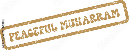 Tableau sur toile Peaceful Muharram brown grunge stamp mark conveying solemnity and spiritual obse