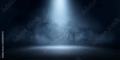 Canvastavla Spotlight on Stage: A single, bright spotlight illuminates a smoky, atmospheric stage, creating a dramatic and mysterious ambiance
