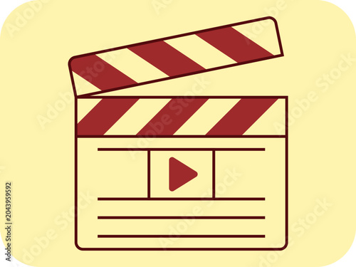 Φωτογραφία Clapperboard icon. Films icon. Flat vector icon concept.