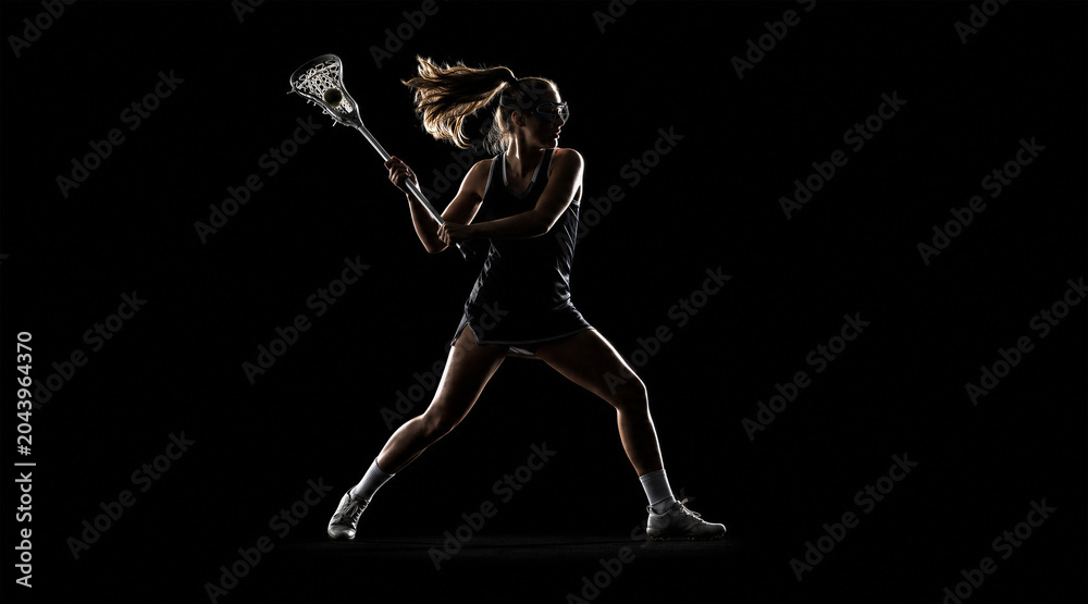 Obraz premium College Lacrosse Player