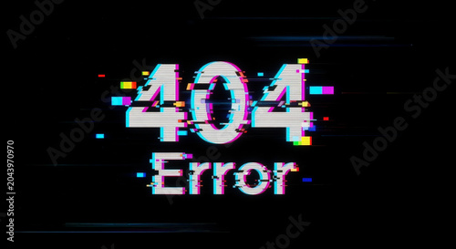 A glitchy digital error message displaying 